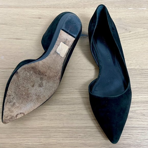 Sigerson Morrison Black Suede Flats - Size 7 - Picture 4 of 8